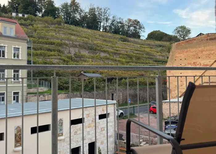 Palais - Altstadt, Balkon Richtung Weinberge, Nahe Burg 2sz * Meißen